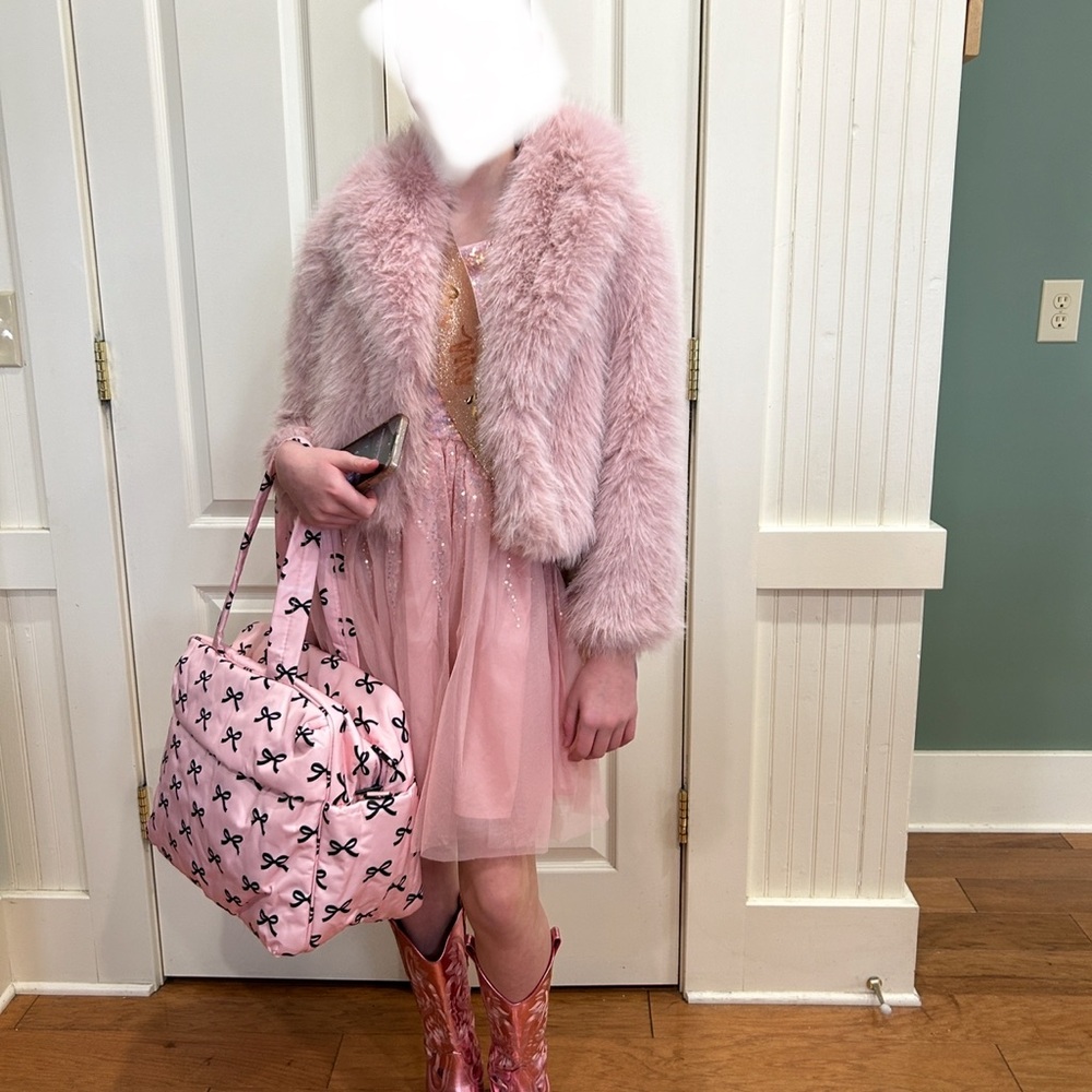 Art Class Pink Faux Fur Jacket for Kids